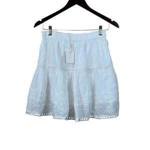 Jennifer Grace Skirt Womens‎ Small White Eyelet Embroidered Cotton NWT